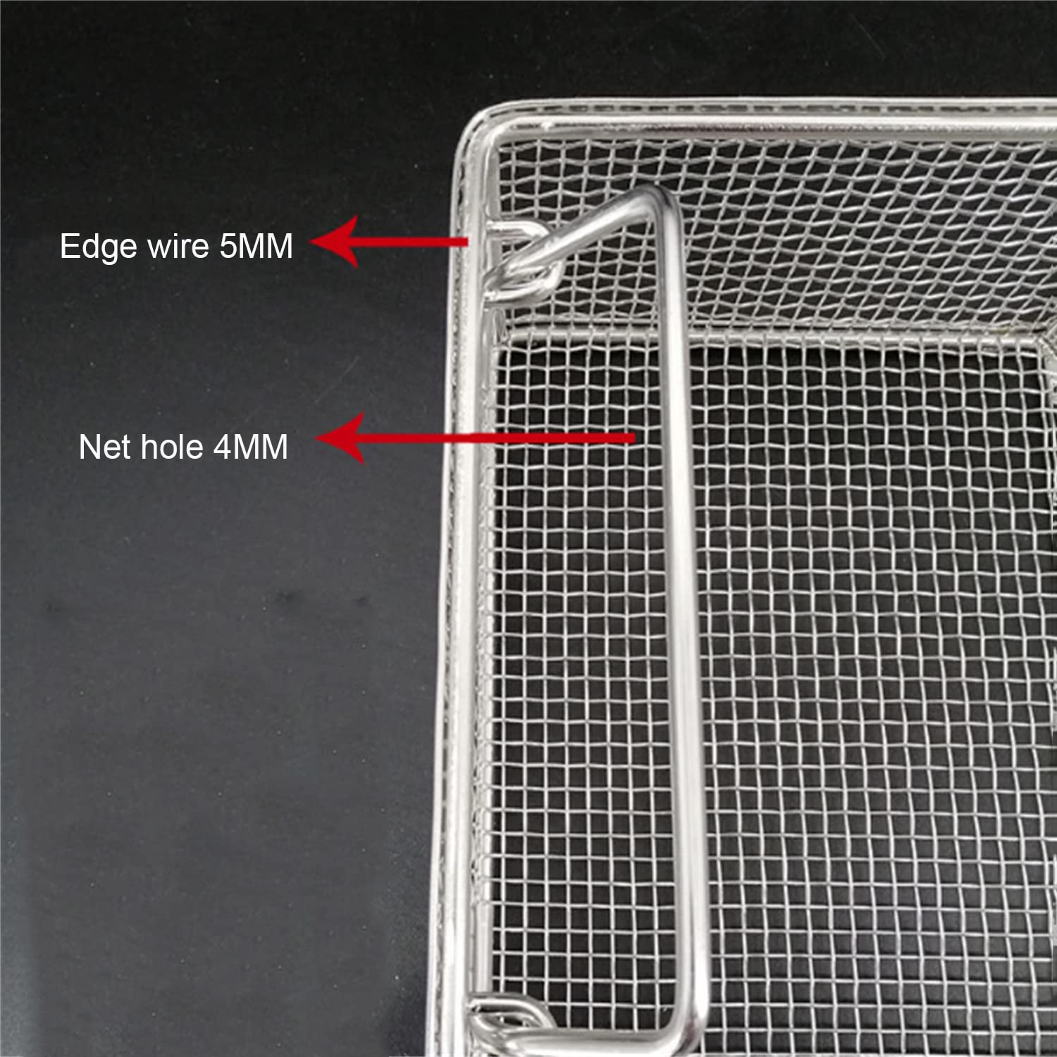 Panier De Désinfection De Matériel Médical en Acier Inoxydable 304, Paniers De Stérilisation pour Instruments avec Poignée Rétractable, pour Instruments Dentaires Médicaux Chirurgicaux,34 * 25 * 7cm