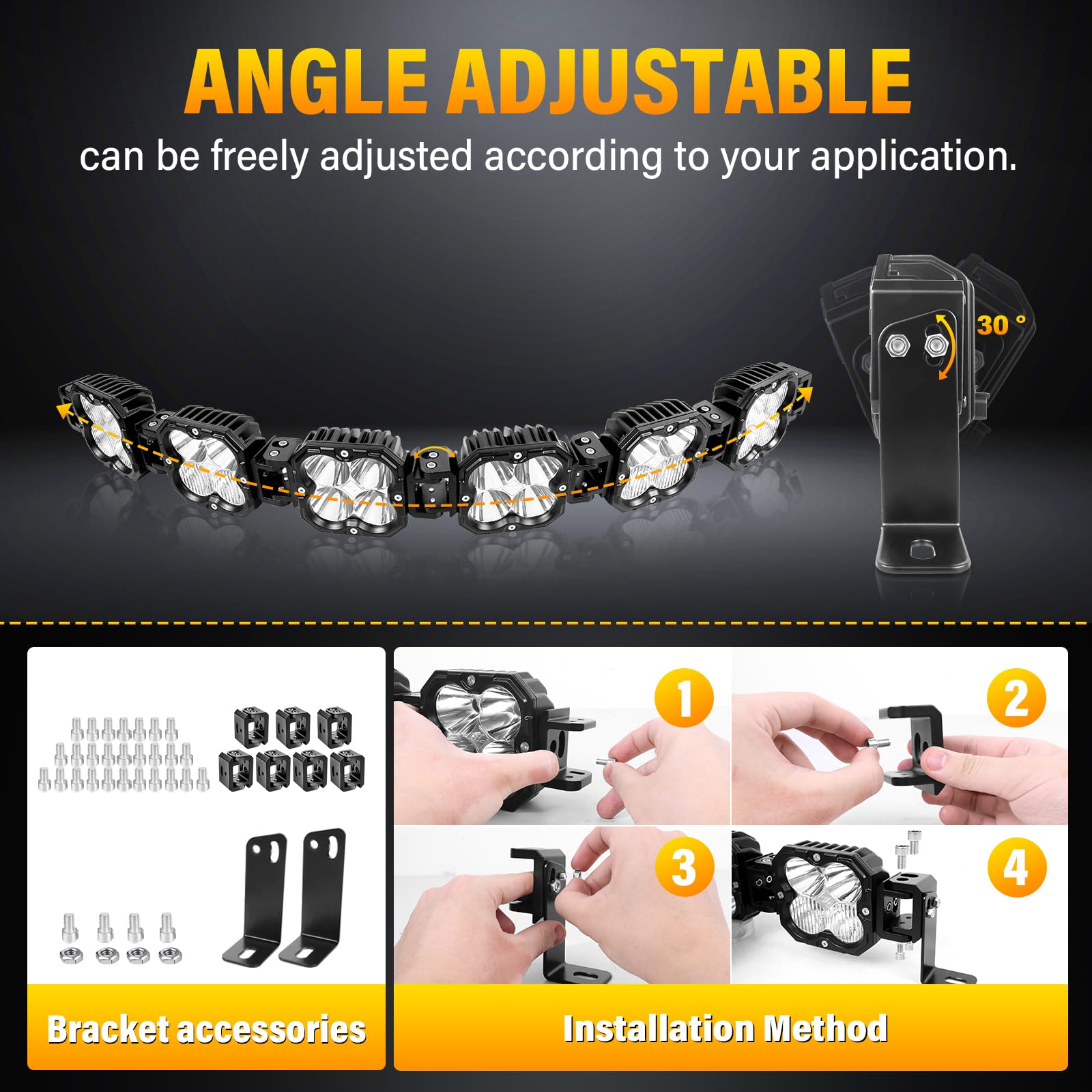 RIGIDON Außen alu led lichtleiste mit 12V DT kabelbaum kit, 40 Zoll 102 cm 180W 15000LM, Wasserdicht offroad beleuchtung für Auto ATV LKW KFZ Fahrzeuge 4x4, led nebelscheinwerfer, arbeitsscheinwerfer