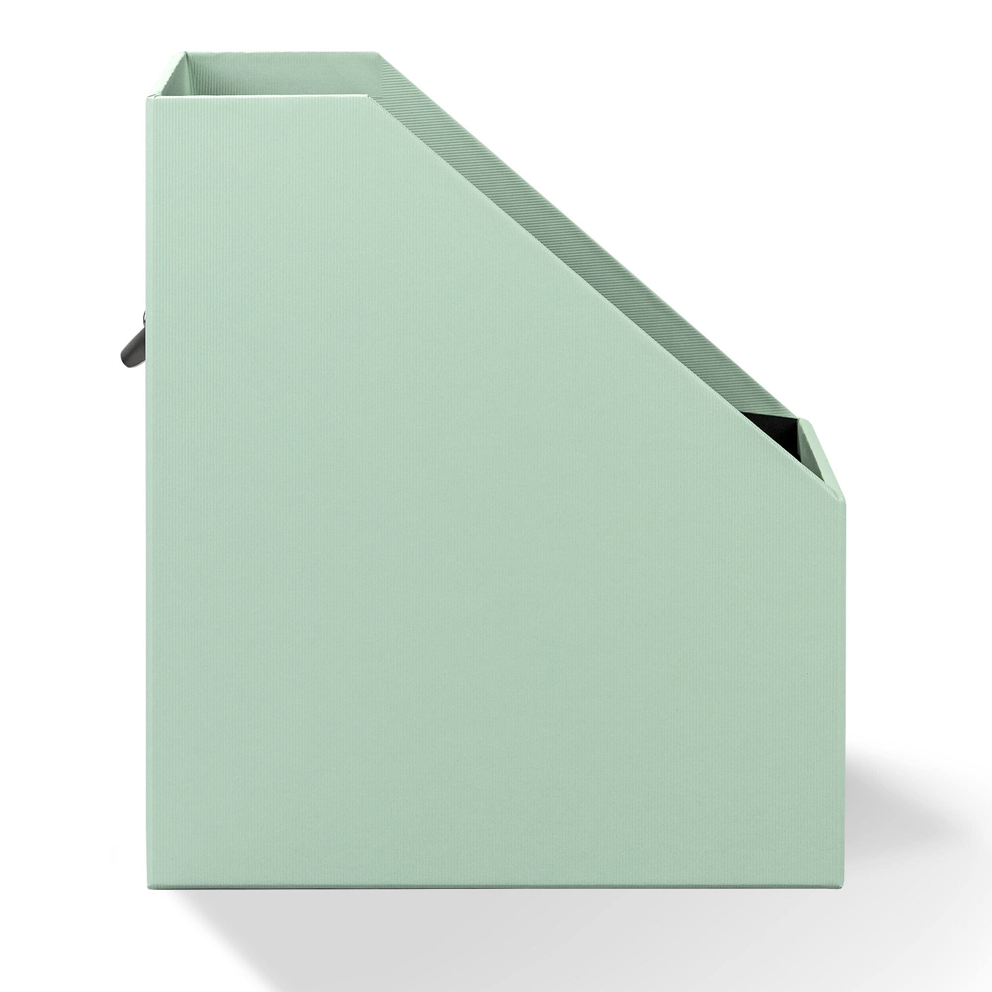 Rössler SOHO Stehsammler A4 | Stehsammler Pappe aus stabilem Karton | Büro Organizer | Schreibtisch Organizer | Zeitschriftenhalter | 315 x 260 x 115 mm | 1 Stück | Farbe: Grün | Mint | Zeitschriftenhalter DIN A4 aus stabilem Karton für Zeitschriften, Dok