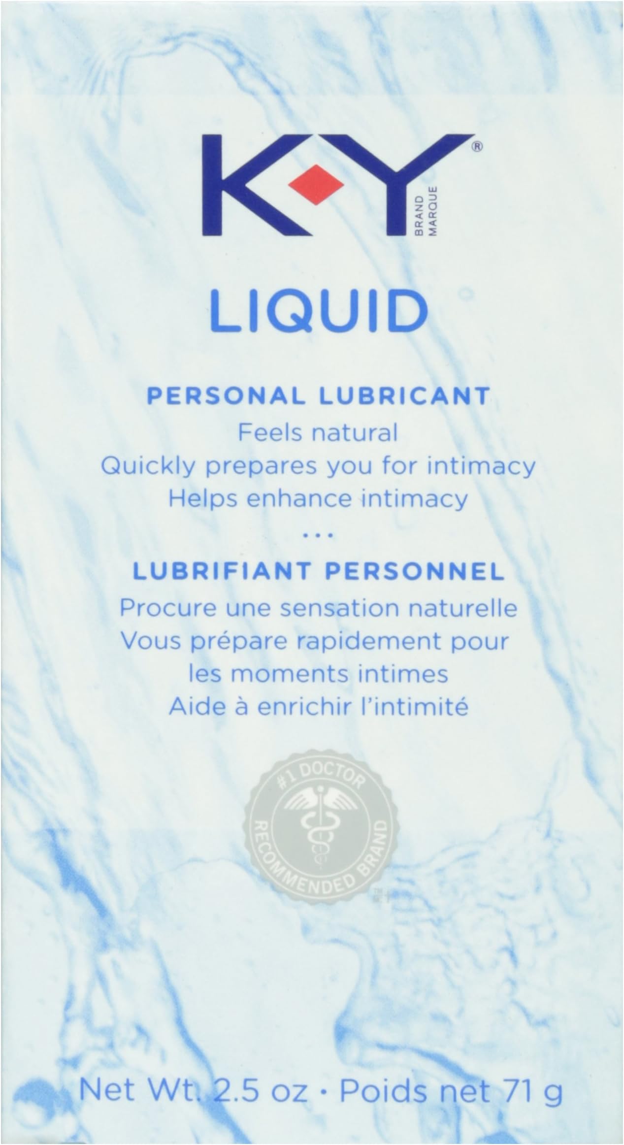 K-Y Personal Lubricant, Natural Feeling Liquid, 2.5 oz