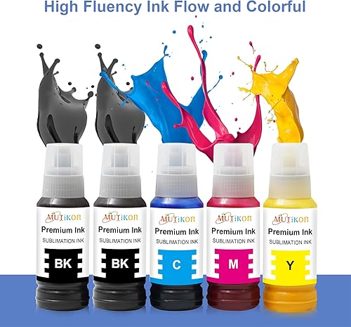 Miniatura 2 de Botellas de refille de tinta de sublimación con repuesto de cinta térmica compatible con Epn ET2400 XP4105 XP4100 ET2720 ET2760 ET2750 ET4800