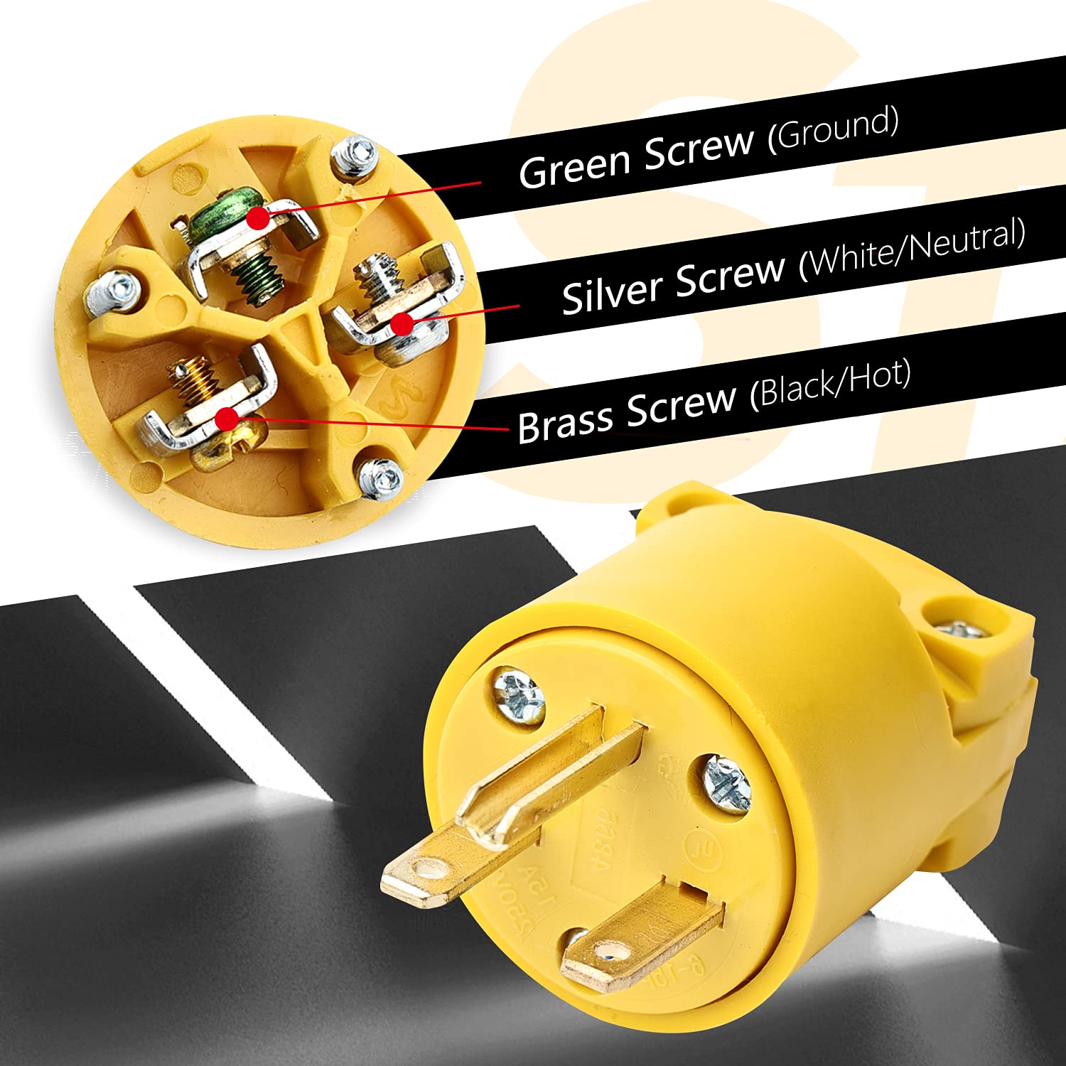 Snapklik.com : STARELO 3PCS Electrical Replacement Plug Extension Cord ...