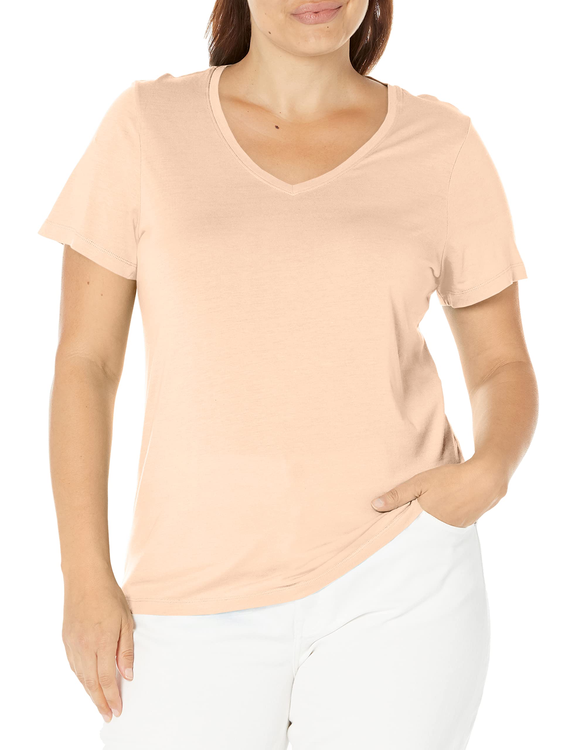 HUE Women's 3/4 Sleeve V-Neck Sleep Tee