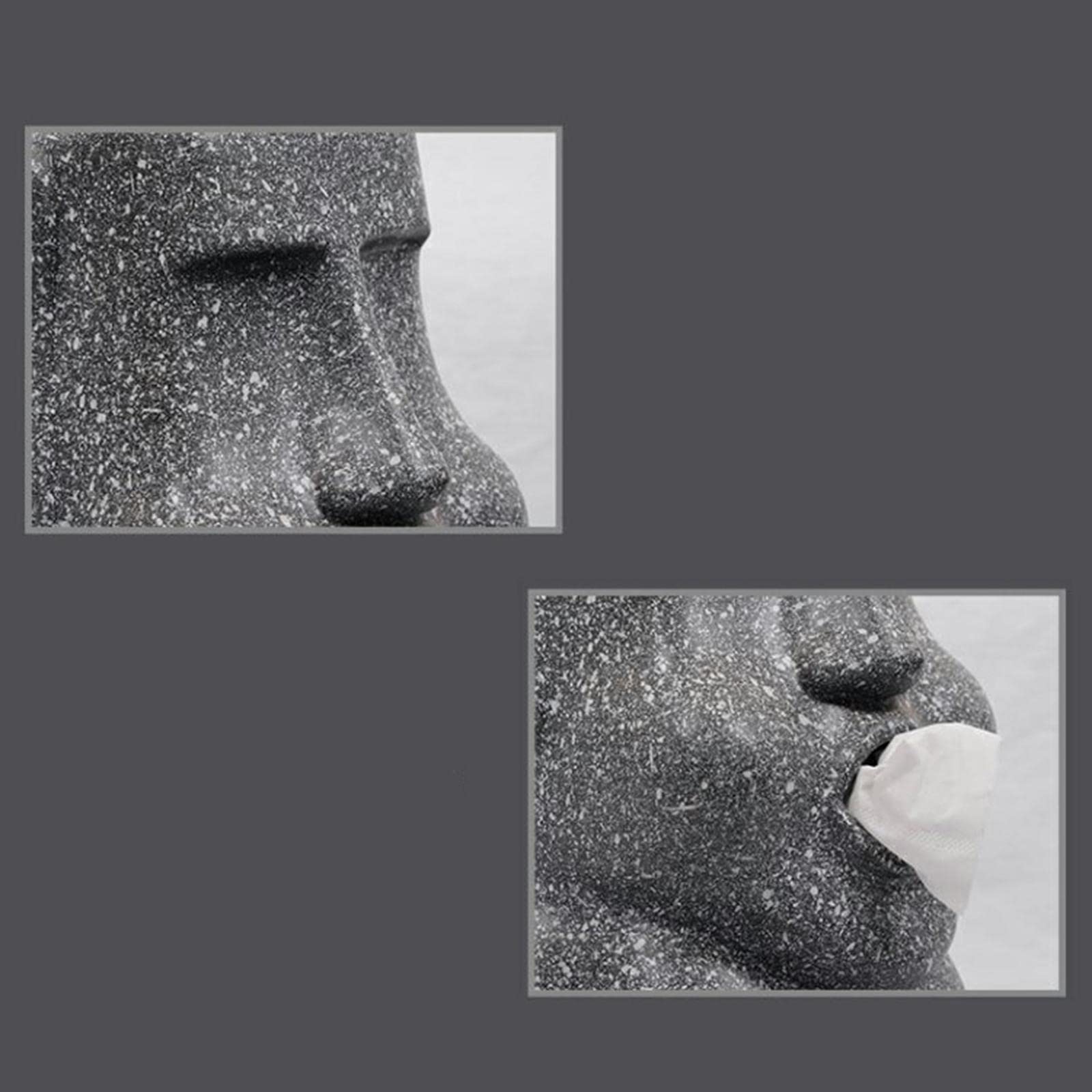 Taschentuchbox Halter, Moai Skulptur, Sammlerstücke, Innovative, Lustige Figuren