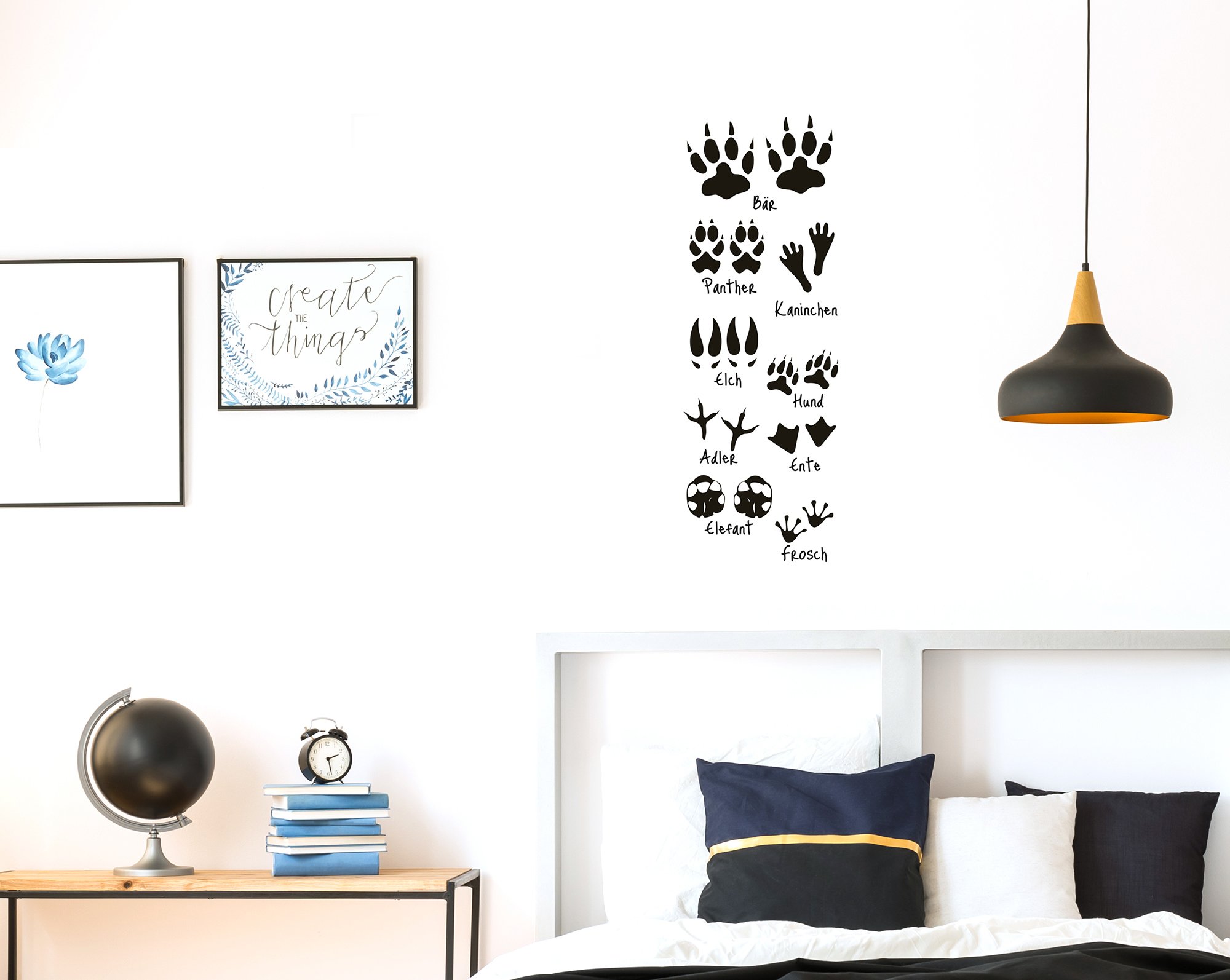 Plage Vinyl Wall Sticker Footprints, Black, 68 X 100 X 24 Cm, 68 x 0.1 x 24 cm - Image 2