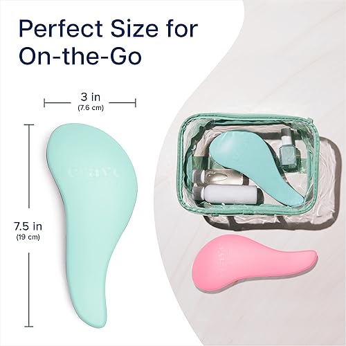 Miniatura 6 de Crave Naturals - Cepillo desenredante Glide Thru para adultos y niños, para cabello rizado, liso, húmedo o seco, suave con los enredos, 7.5 x 3