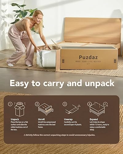 Miniatura 4 de Colchón tamaño King de 14 pulgadas, espuma viscoelástica y resortes helicoidales embolsados individuales, alivio de presión, aislamiento de