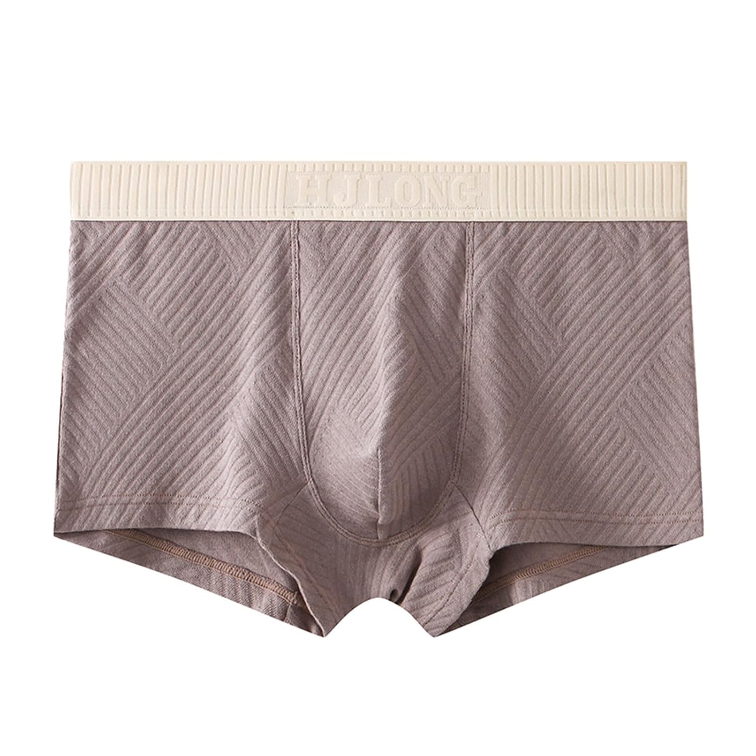 Mens Breathable Boxers Color Matching Stretch Seamless Comfort Underwear Cotton Mid Rise Shorts Soft Comfortable