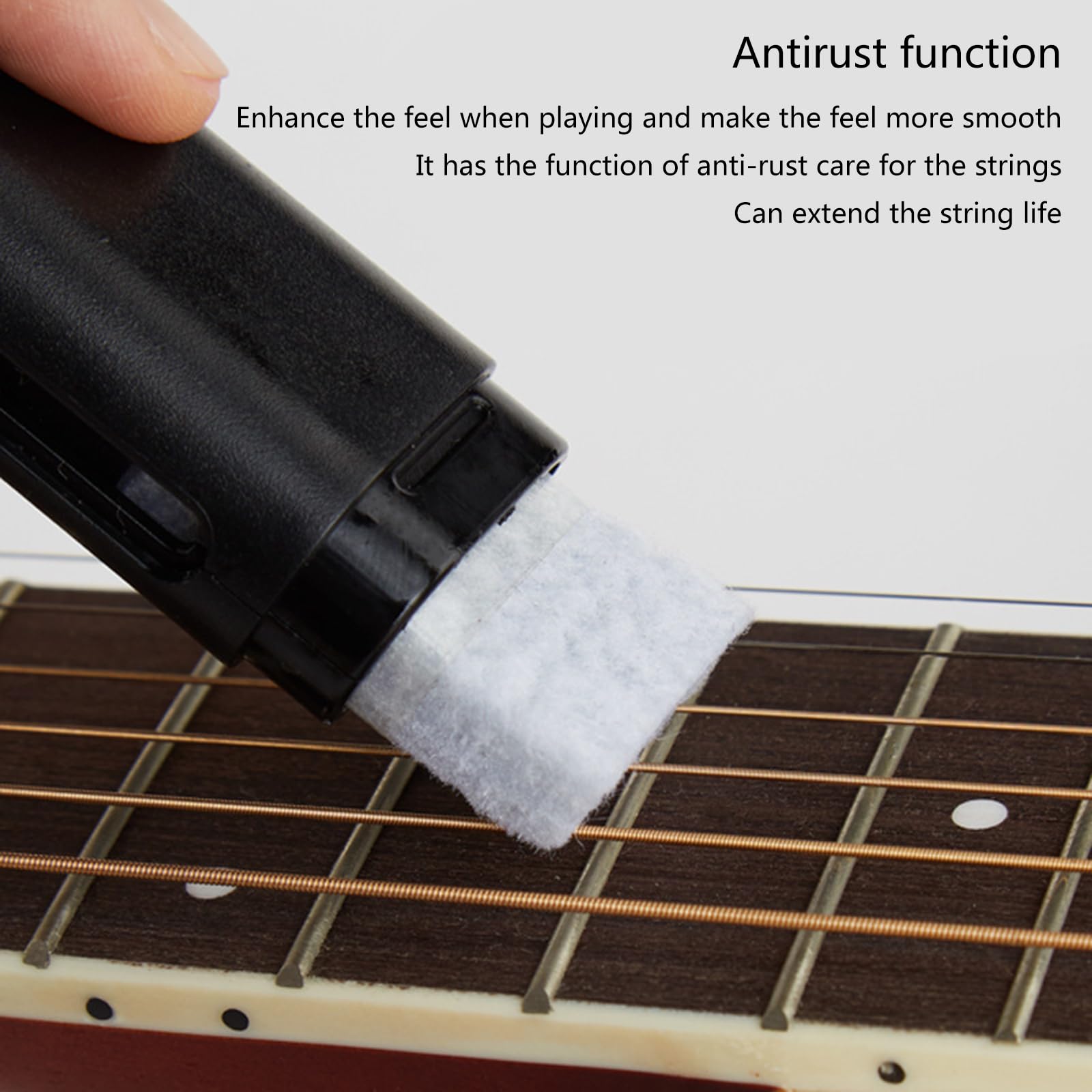Gomme Nettoyante Double Tête Pour Cordes De Guitare - Outil Entretien Avec Lubrifiant