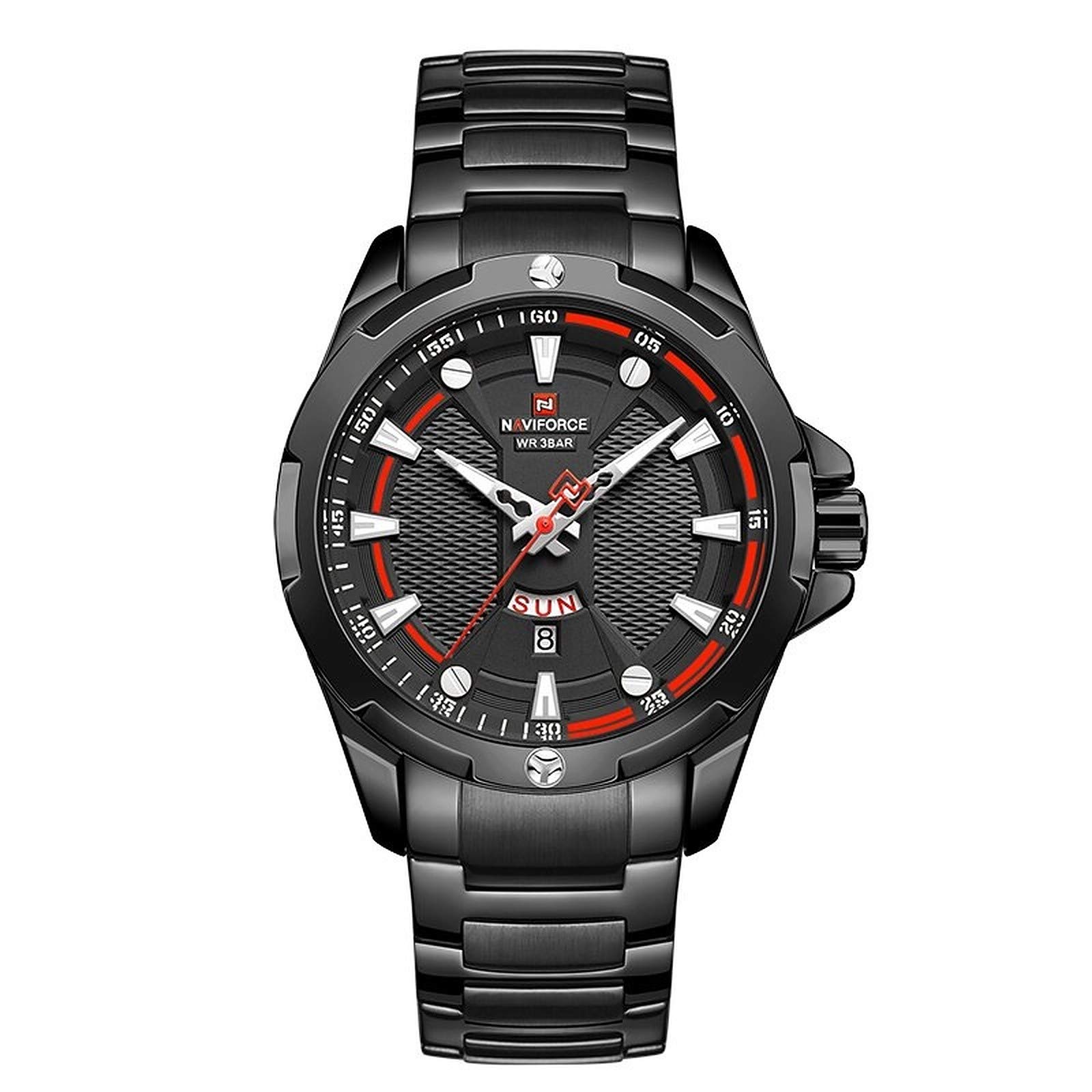 NAVIFORCE Dress Analogue Mens Watch(Black Dial Band Length: 240mm Colored Strap)-NF9161-BK (B08NT87N9W) Amazon Price History, Amazon Price Tracker