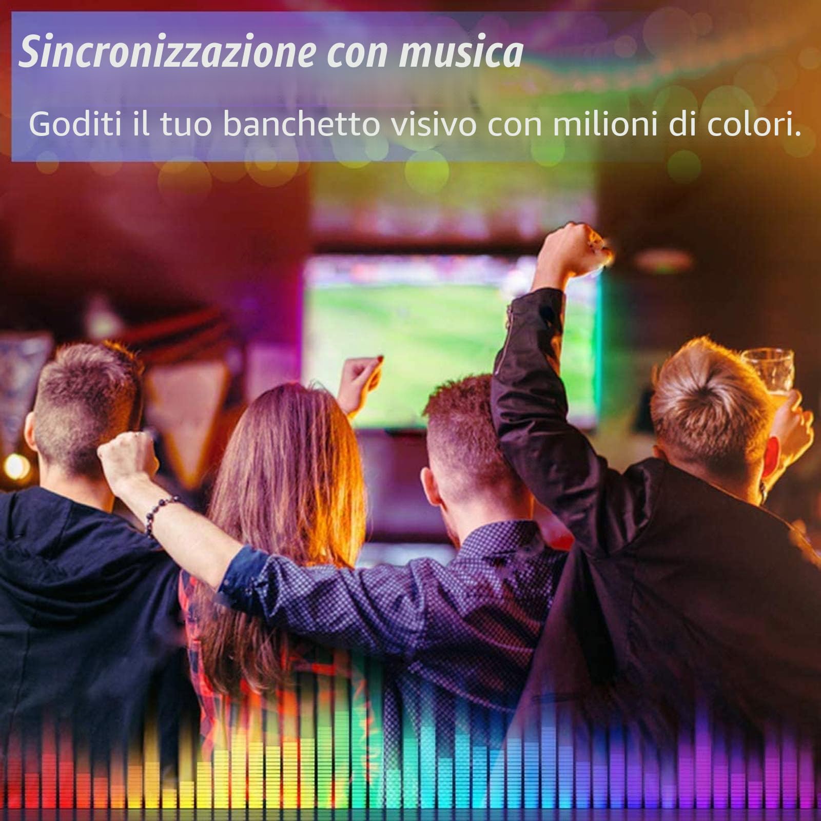 LUXONIC Striscia LED WiFi 30m(2×15m) 24V 5050 RGB, Sincronizzazione Musicale Controllata da APP per Smartphone Controllata, Funziona con Alexa Google Assistant, Strisce LED per Natale, Matrimoni,Feste