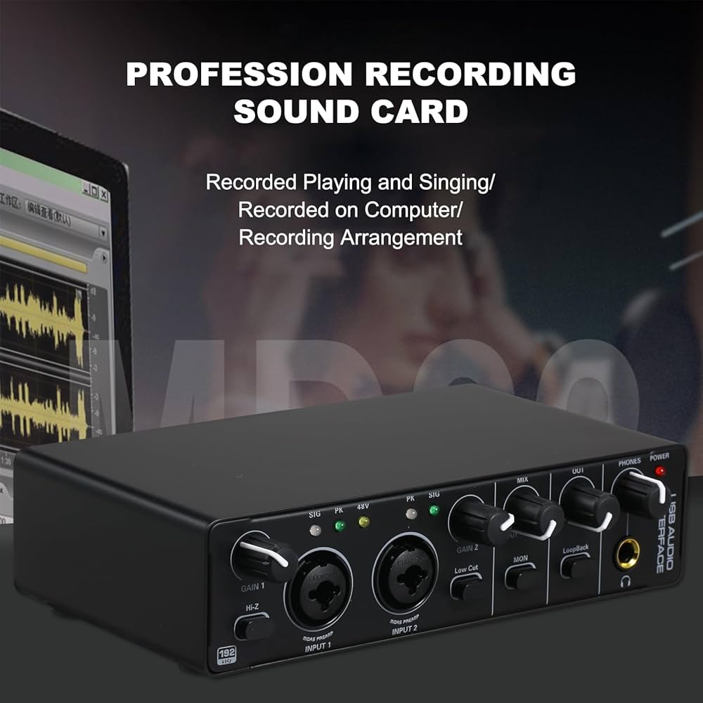 【新品未使用】オーディオインターフェイス マイク アーム付き サウンドカード Amazon.co.jp: USBオーディオインターフェイスサウンドカードRHM