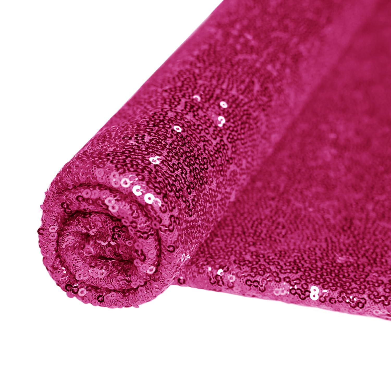 VOK Sequin Fabric by The Yard, Glitter Fabric for Women Dresses, Bridal  Party, Wedding Decorations, Sewing, DIY Handmade (1 yd, Fuchsia) - Main Image