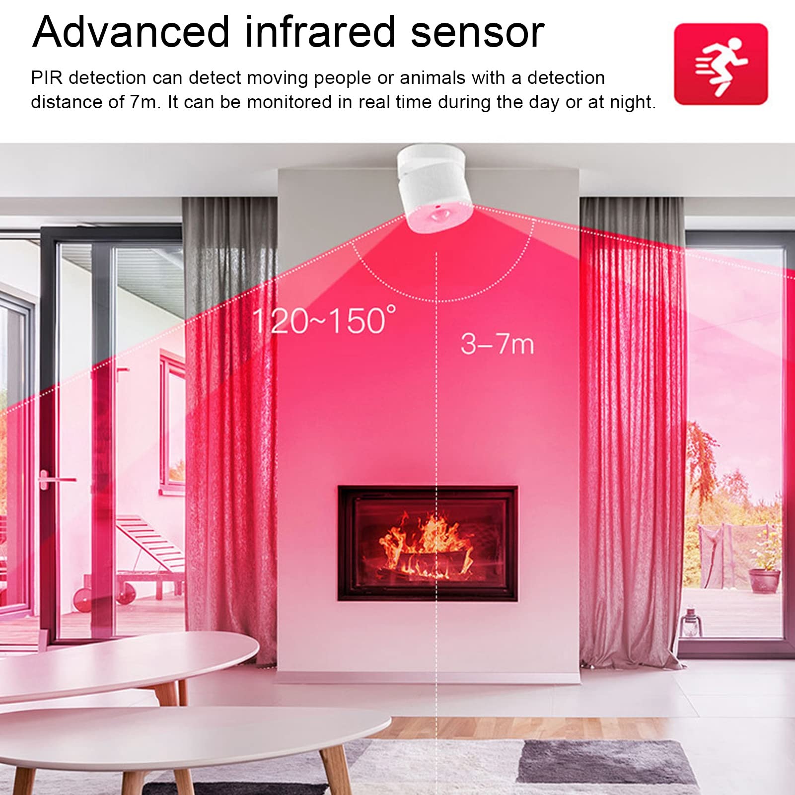 Sensor de Movimiento PIR Inteligente, Alerta de Detector de Movimiento PIR, Sensor de Movimiento Inteligente, aplicación de Sensor de Movimiento PIR Inteligente, Control