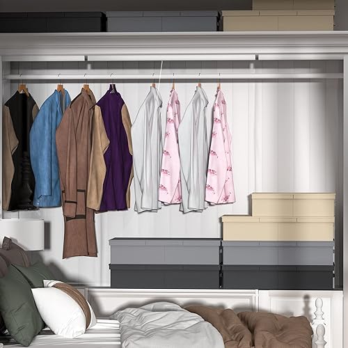 Miniatura 8 de Contenedores de almacenamiento debajo de la cama con tapas, paquete de 2 contenedores de almacenamiento plegables y apilables, organizador de