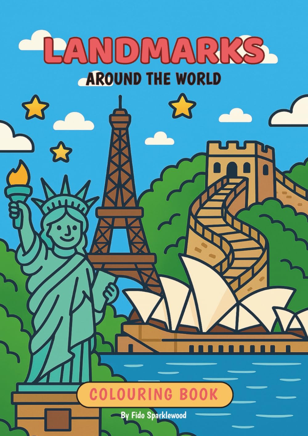 Landmarks Around The World: Colouring Book