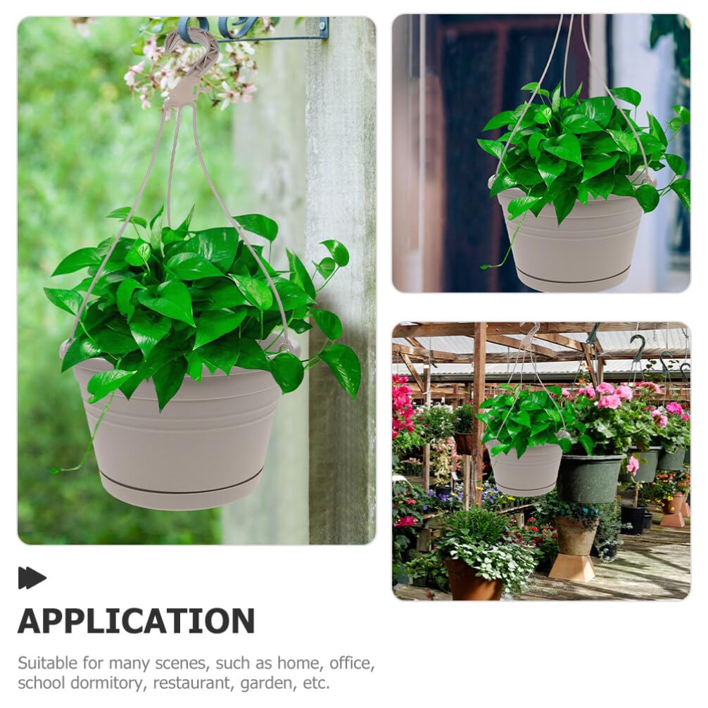 Yardwe 2 Suspendus Pots de Fleur Plastique Intérieur Extérieur Jardin Balcon Terrasse