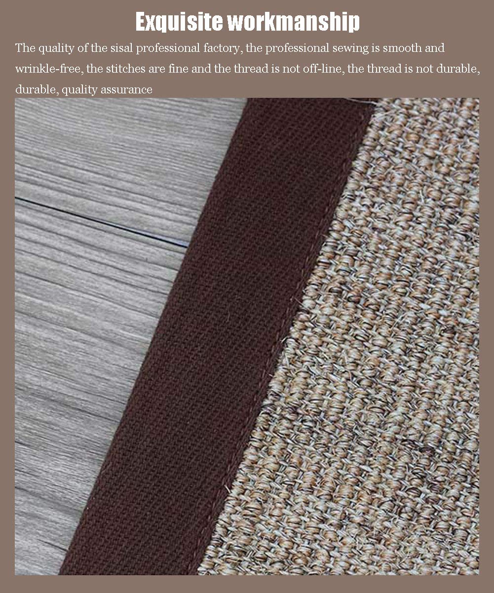 Lavable Simple Tapis De Zone,Rectangulaire Fibre De Jute Tapis,pour Living Room Chambre Canapé,Moderne Antidérapant Naturel Sisal Moquette Jaune Clair 40x60cm(16x24inch)