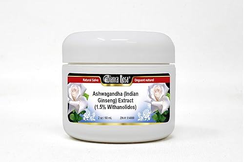 Extracto de Ashwagandha (Indian Ginseng) (1.5% Withanolides) - Ungüento de ungüento (2 oz, ZIN 514069)