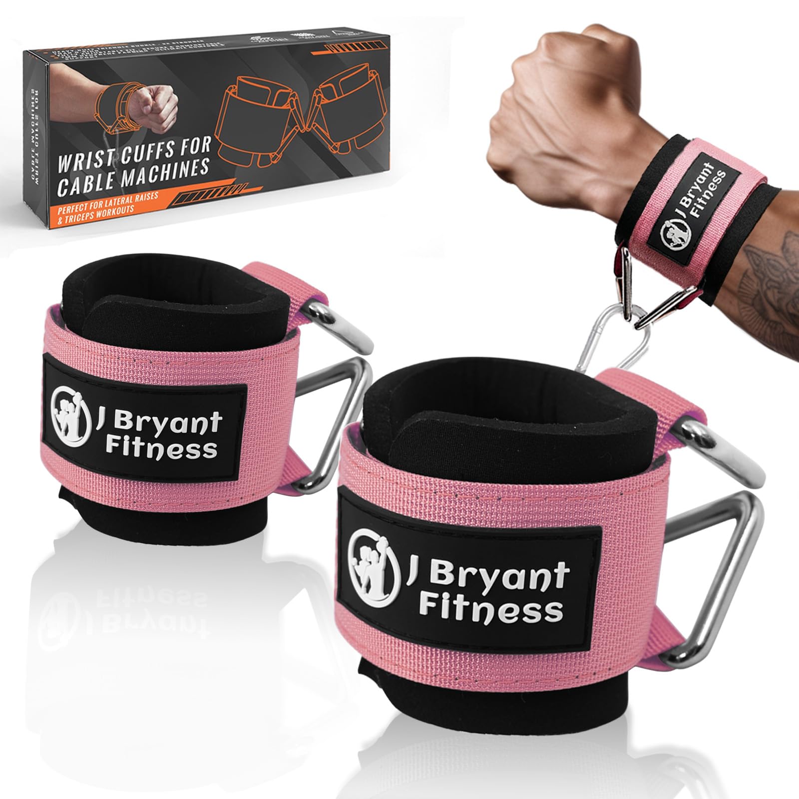 J Bryant Neopren-Handgelenkband mit Polsterung, verstellbarem Dreiecksverschluss & sicherem Manschettendesign für Kabelmaschinen, Kraft- und Fitnesstraining