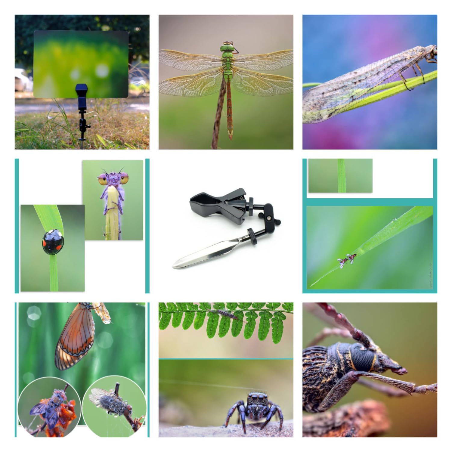 Pinza Macro Mini Para Fotografía Fondo Giratorio 360