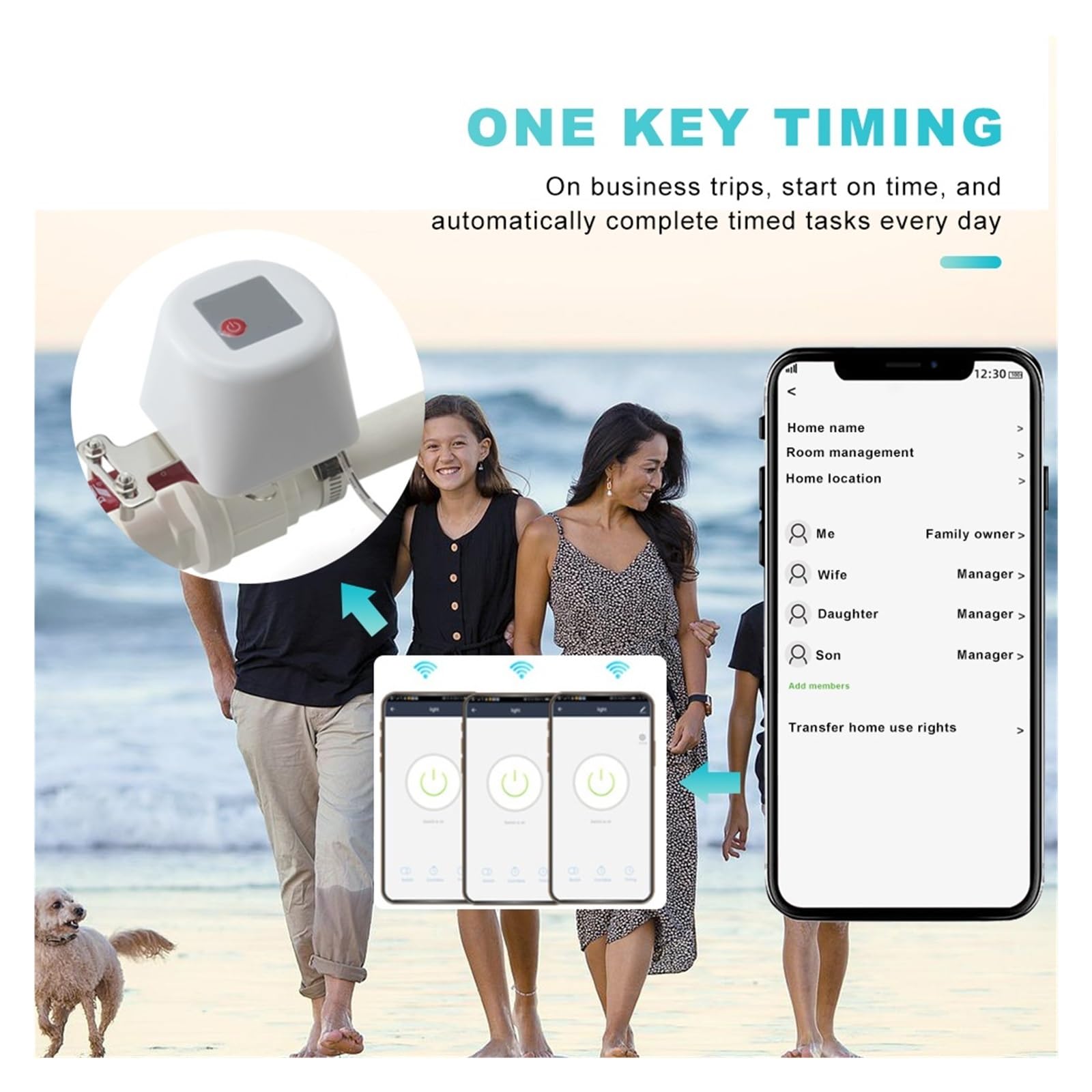 Smart WiFi Zawór Wodny Bluetooth Timer Bateria Ogrodowa Do Kontrolera Gazu(TYPE8)