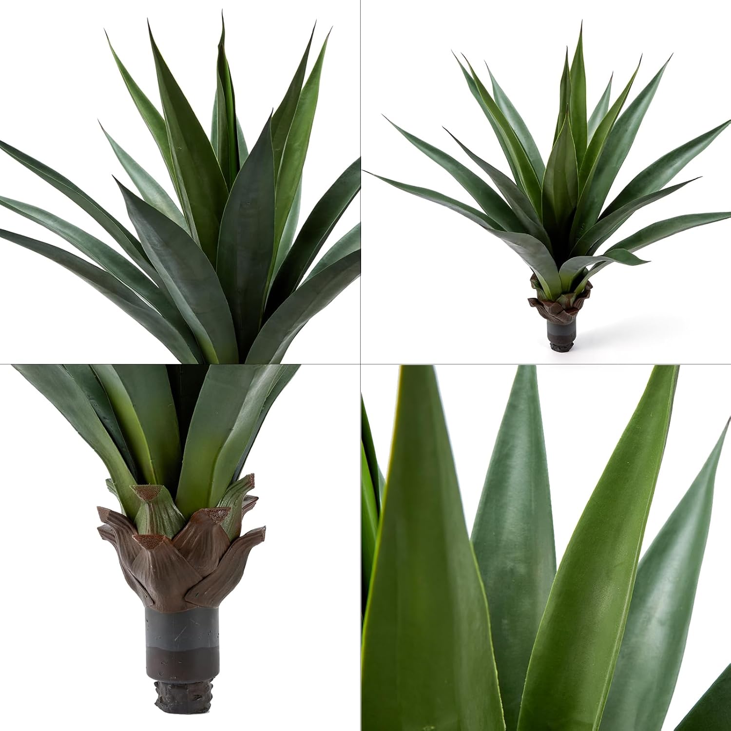 22" Artificial Agave Plant UV-Resistant Faux Plant Indoor/Outdoor Realistic Synthetic Agave for Home Décor
