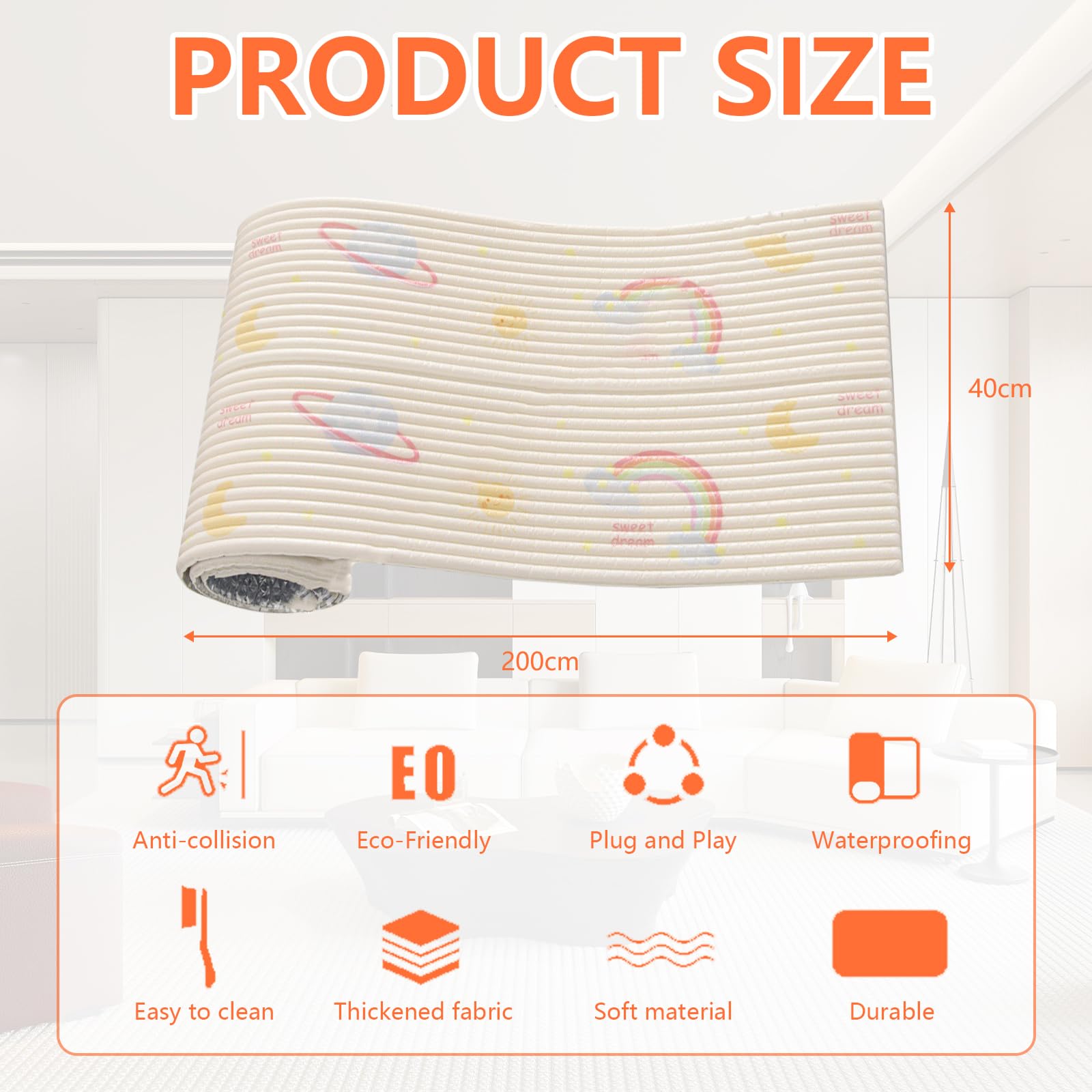 Panneaux Muraux Capitonnés, 40 * 200cm Coussins Muraux Anti-Collision Autocollants Panneaux Muraux 3D Capitonnés Décoration Protection Murale pour Salon Et Chambre