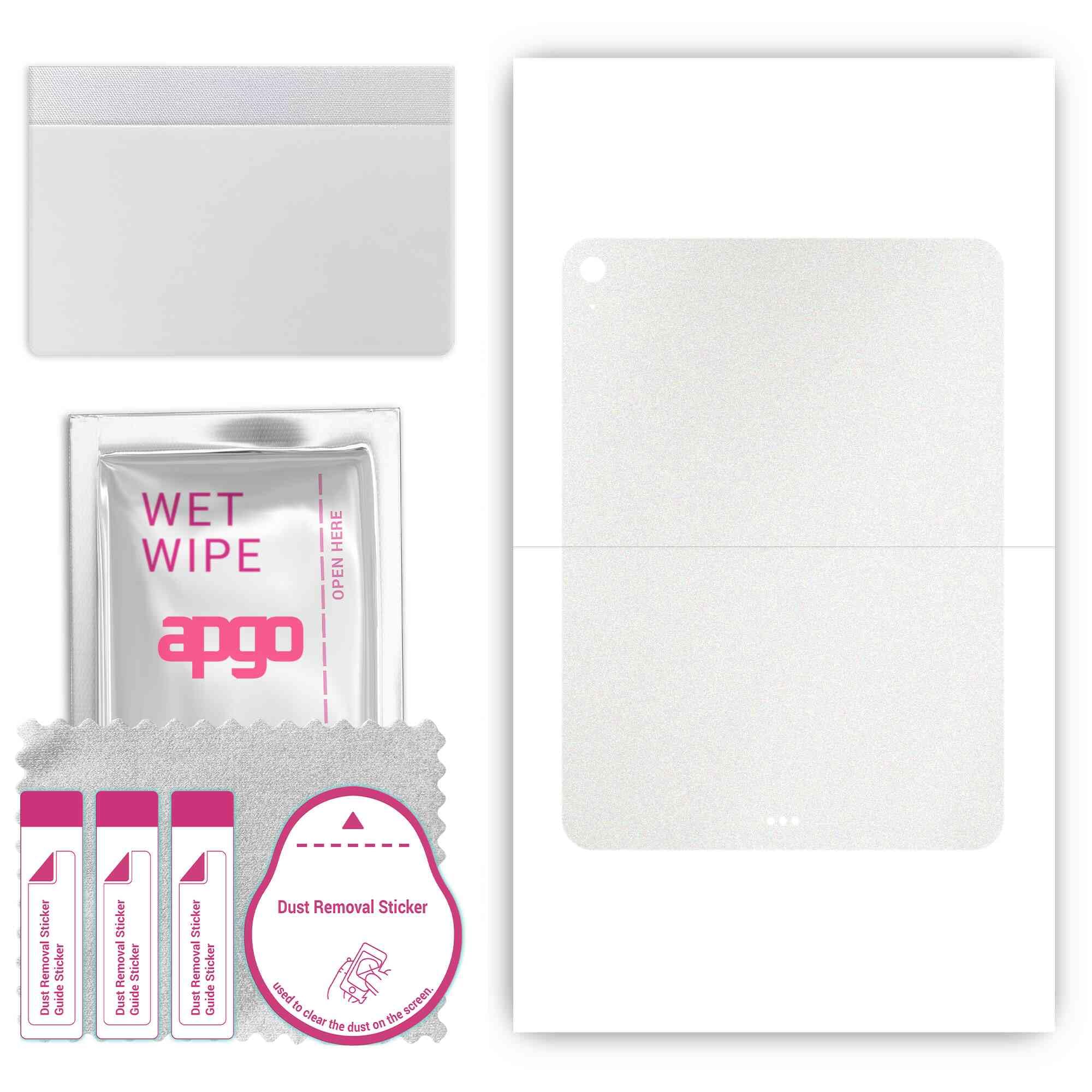 apgo Rückseite Schutzfolie, Skin, kompatibel mit Apple iPad Air 11 6 gen. 2024, Hinten Displayschutzfolie aus Vinylfolie, kratzfest, einfache Montage - Matt Transparent