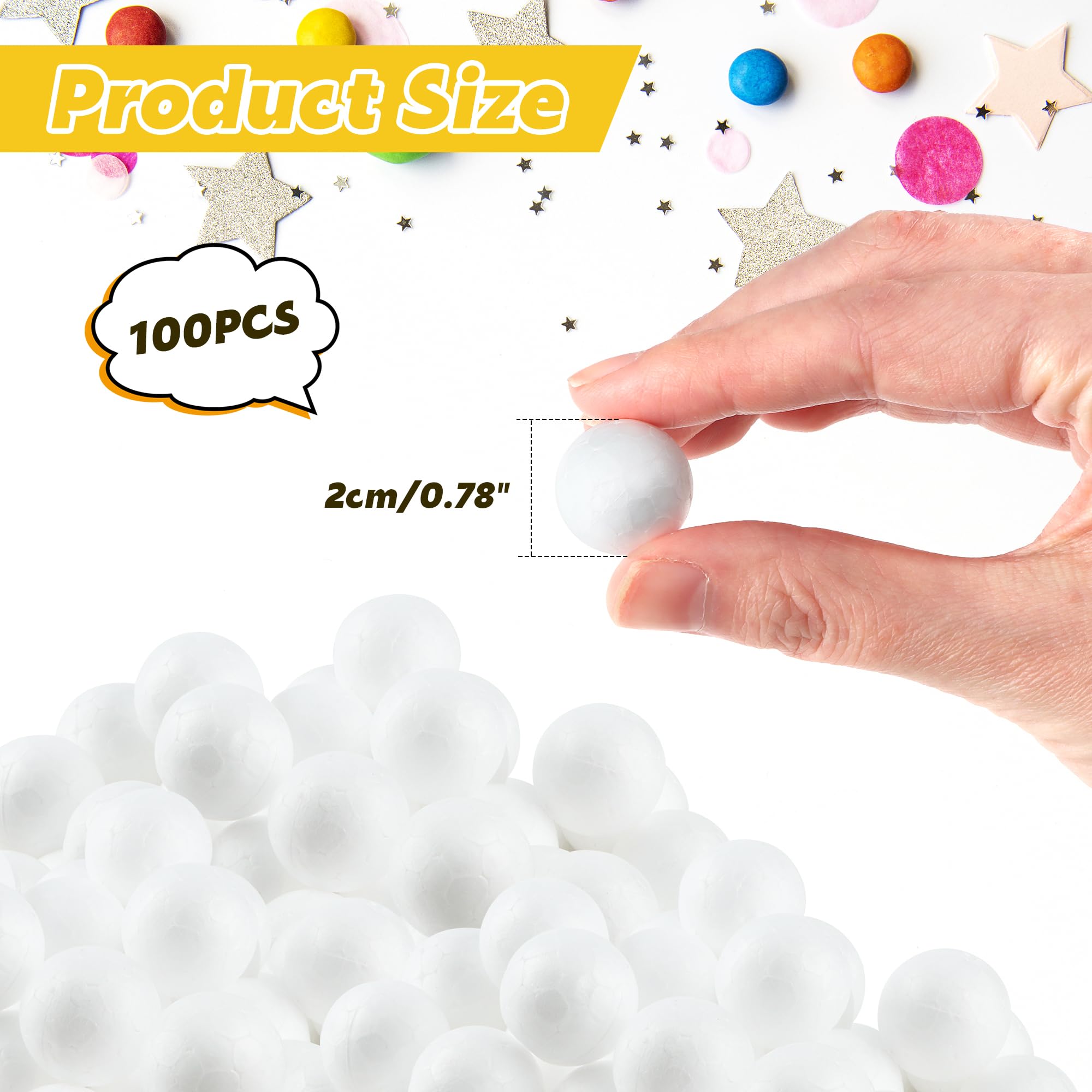 HEALLILY 50 stuks halve schuimballen, 6 cm, gladde ronde piepschuimballen, halve cirkelschuimballen, modelleren van piepschuimballen voor doe-het-zelf handwerk, vakantie, ornamenten, bruiloftsschool