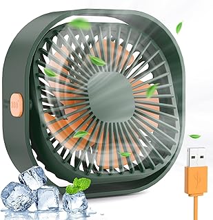 BOSONER USB Desk Fan, USB Fan Silent Powerful Desktop Fan, USB Table Fan Small Desk Fan USB Car Fan Mini Desk Fan Quiet Portable Fan for Home Office