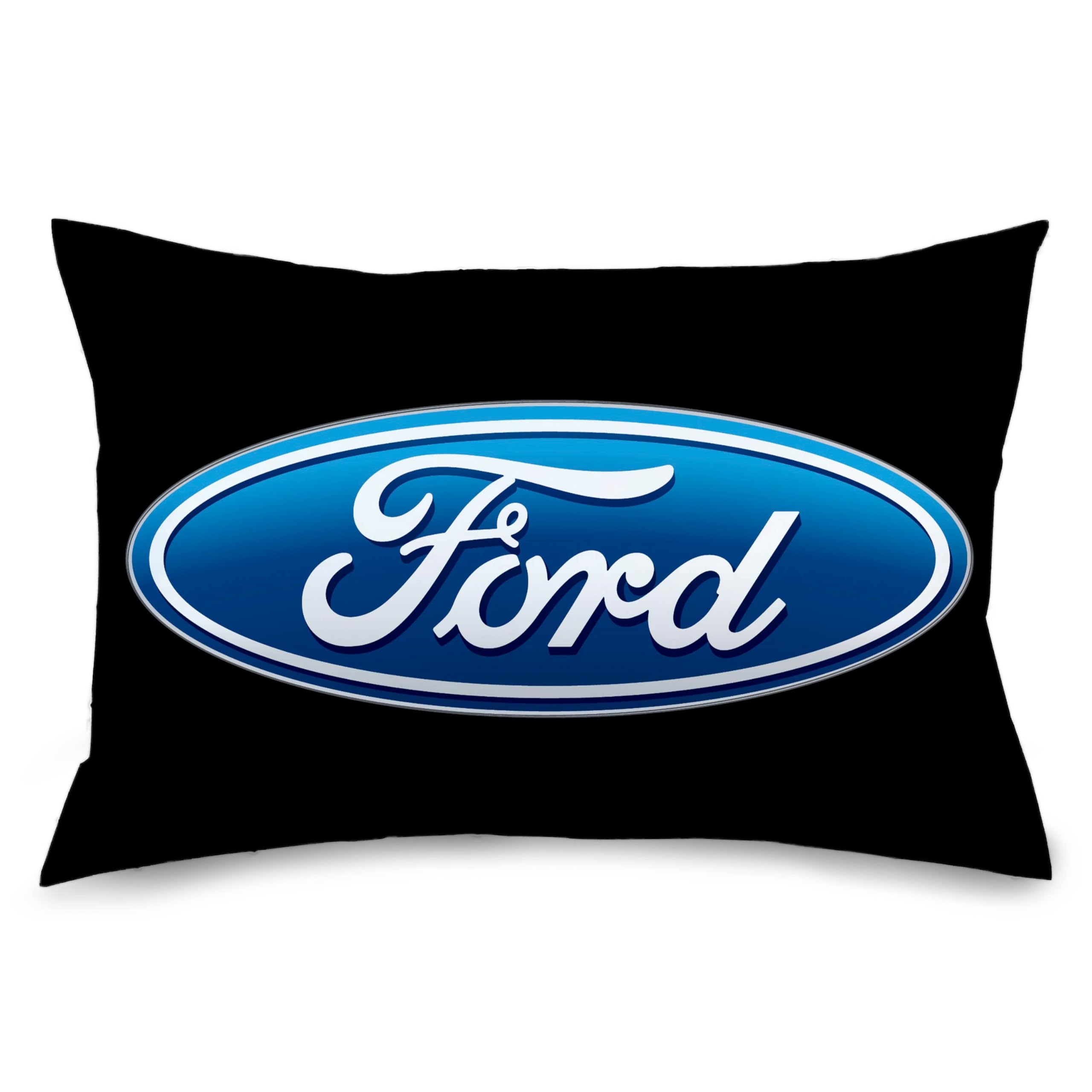 Buckle Down Standard Pillow Case - Ford Oval Logo Black/Blue