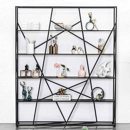 Miniatura 6 de Estantería pequeña de esquina de hierro forjado multicapa para sala de estar estantería de piso para oficina estante de almacenamiento simple contra
