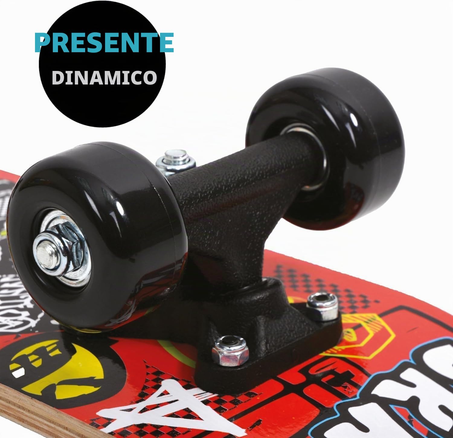 Skateboard professionale per adulti, ragazzi, bambini, adolescenti, principianti, Grande 78x20 cm 7 strati legno in acero canadese Tavola Double Kick Board concavo trick Skateboard Colorato