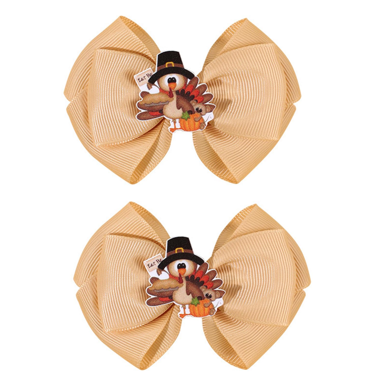 MICFENY Happy Thanksgiving Barrettes Hair Tie For Highlighting Turkey Comfortable Hair Clamps For Everyday