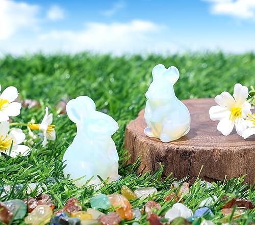 Miniatura 8 de DUQGUHO Estatua de bulldog francés para perro, decoración de regalo de cristales de cuarzo rosa, piedras curativas, estatua de perro, linda