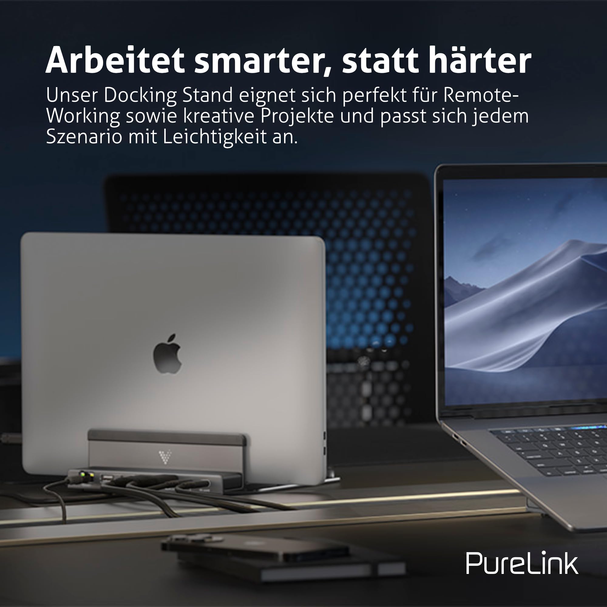 Vuelogic stacja dokująca USB C, podwójny ekran, 7 w 1, wielofunkcyjna stacja dokująca, laptop, obsługa 2 x HDMI 4K / 8K, Ethernet, multiport, czarna