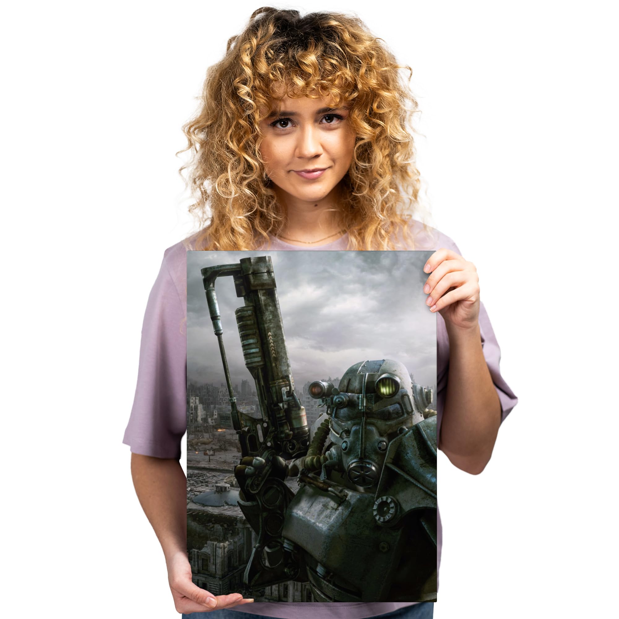 Displate - Poster In Metallo - Montato a Magnete - Fallout - Mech Suit