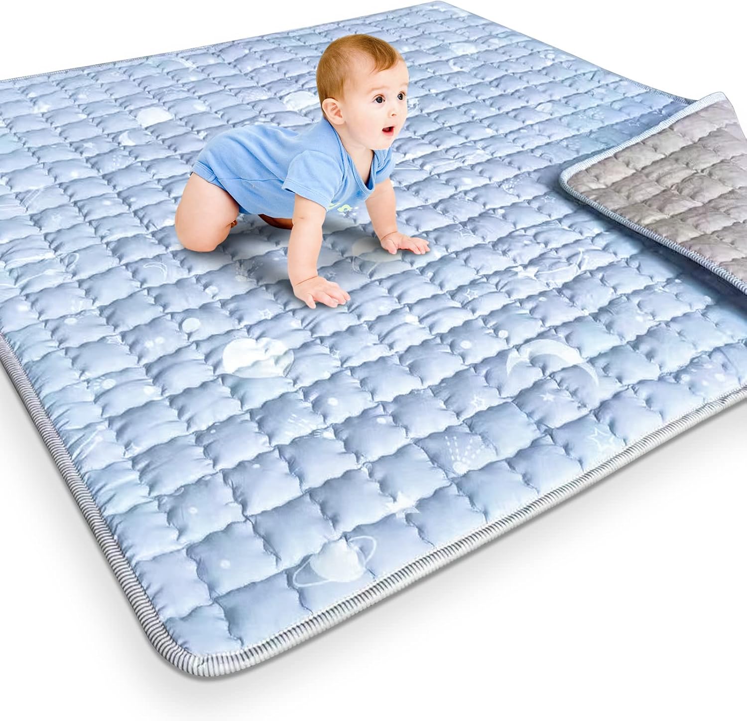 HAHA KID Baby Playpen Mat 71" X 59" Thick Play Mat for Playpen Non Slip Baby