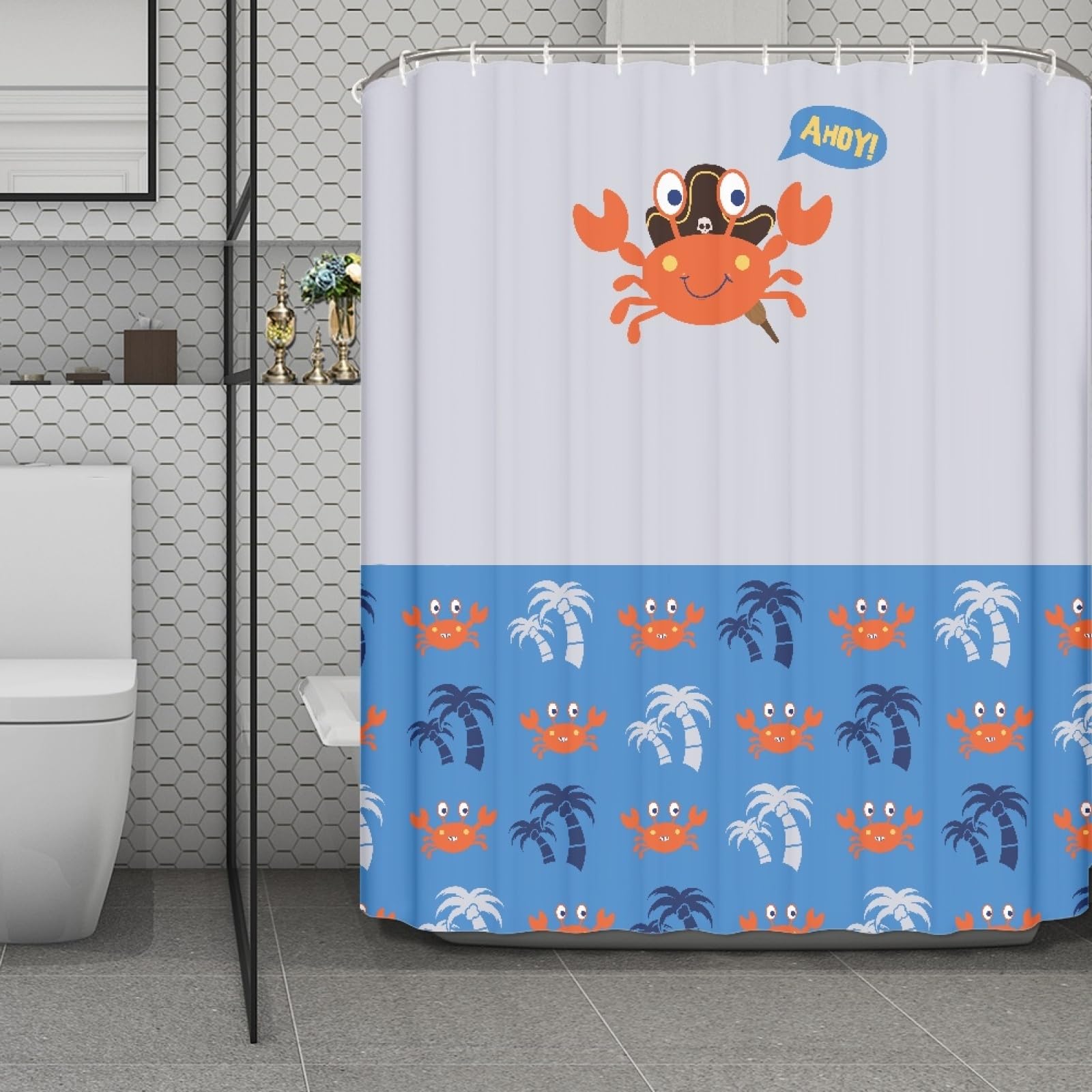 Rideau de douche anti moisissure 200X240 imperméable pour éviter l'eau au sol