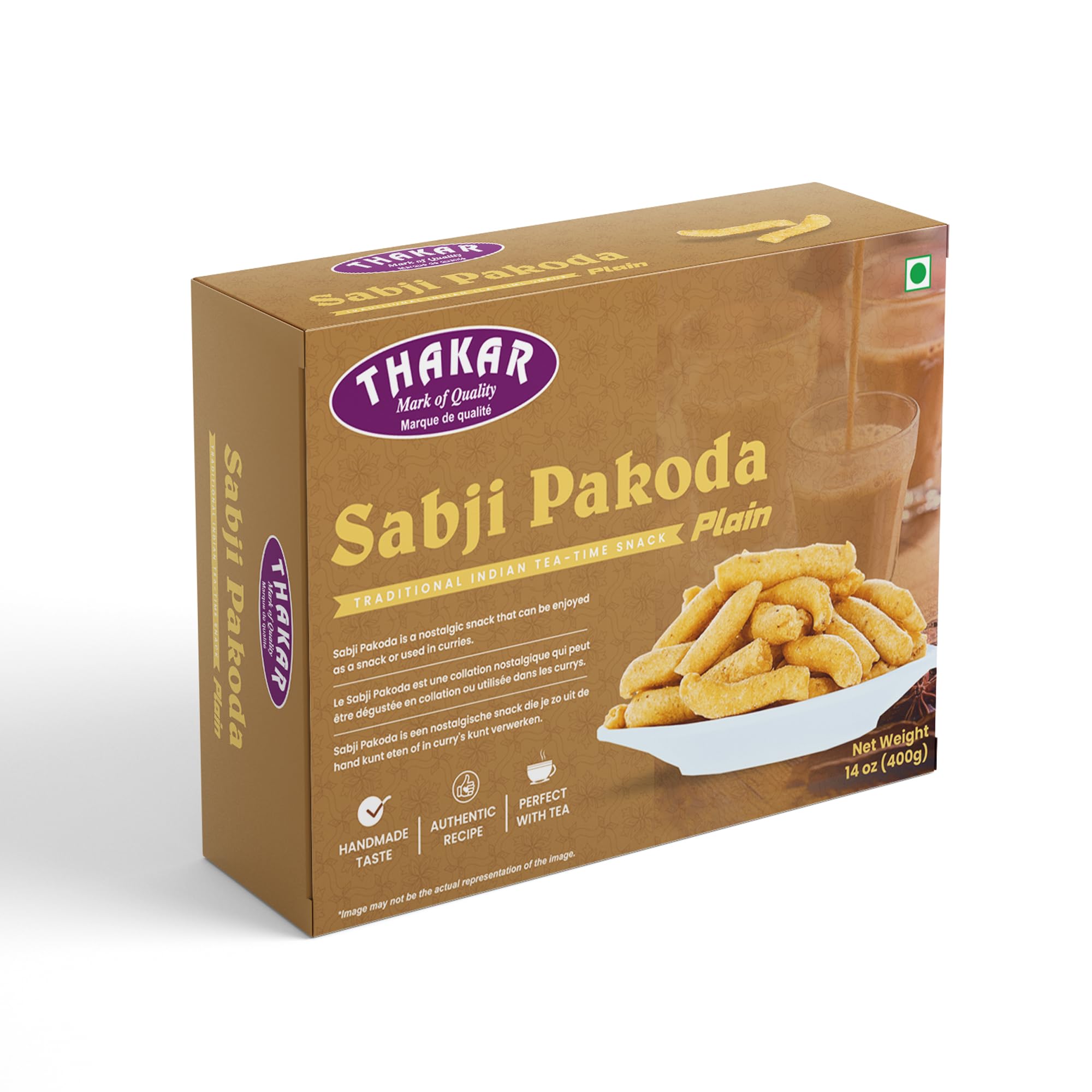 THAKAR Sabzi Pakoda Plain 400g | Sabzi Pakoda Plain | Plain Pakoda Namkeen | Indian Tea TimeSnack | Crispy.Indian Namkeen | EveningSnack | Hygienic IndianSnack.-image-10
