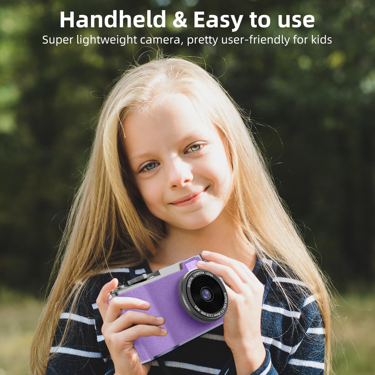 Kids Digital Camera,Children Camera Gift with 32GB SD Card, 16X Zoom, HD Video Compact Small Camera for Kids Boys Girls,Perfect Christmas & Birthday (Purple)