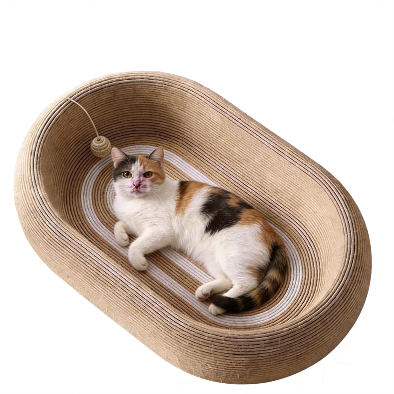 Sisal Scratching Pads, 2 in 1 Cat Scratch Bed, sisal cat scratcher,Scratching Mat for Grinding Claws and Rest 60x40x12cm Scratching Mat for All Cats to Play and Relax (General, cat bed version)