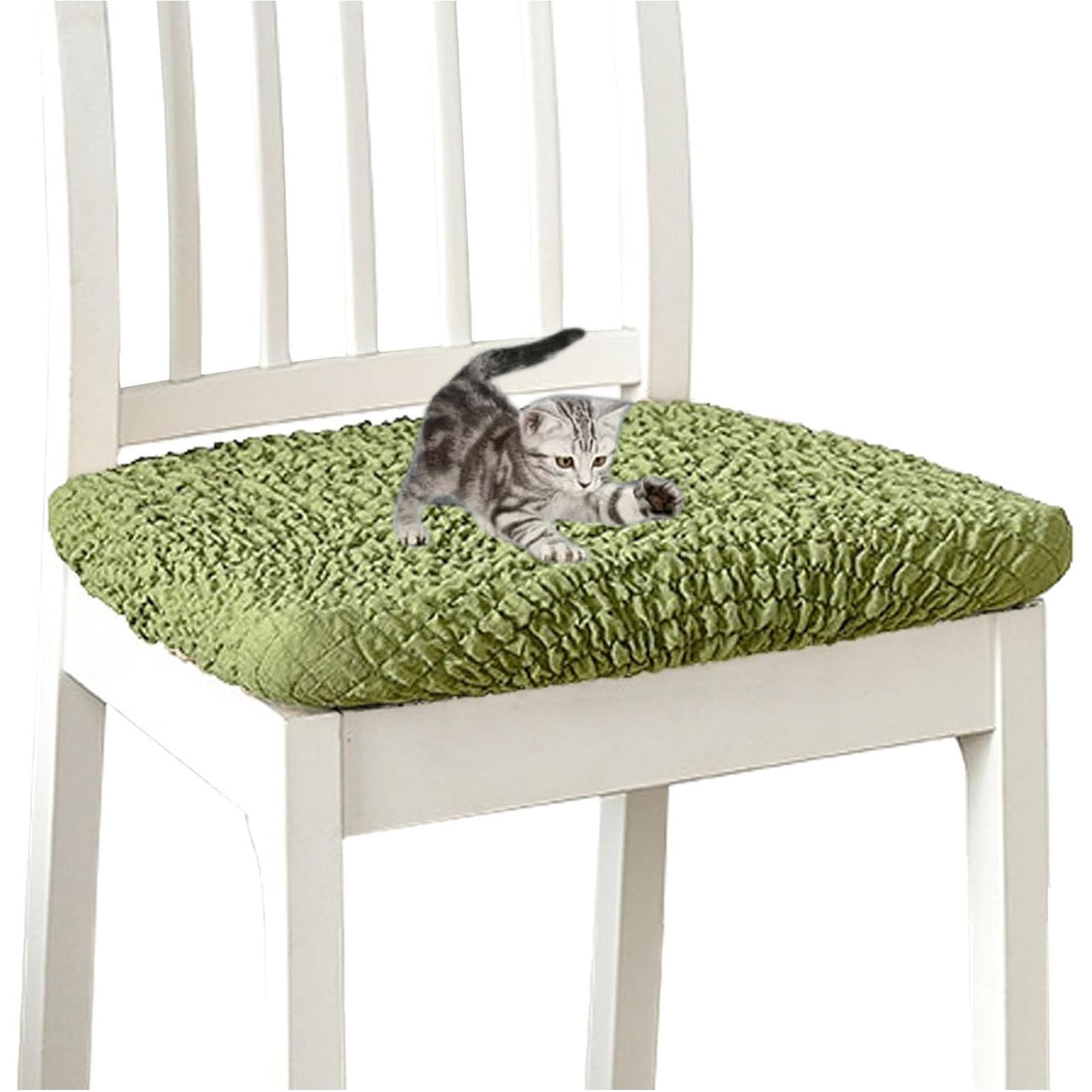 Housses de chaise extensibles Parsons vertes lot de 2 pour salle à manger