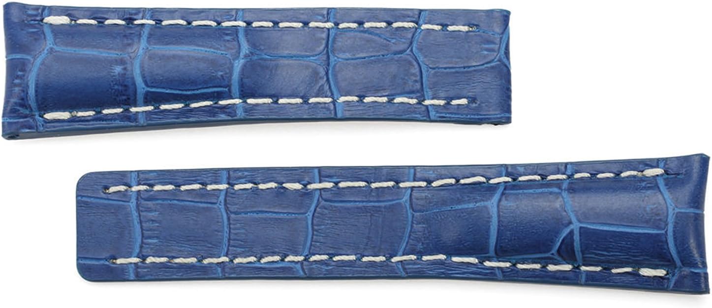 22mm/24mm Leather Strap Watch Band for Breitling Navitimer Transocean BA57 A193701 760P2