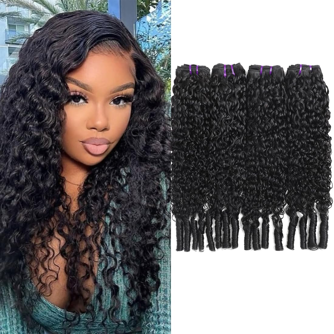 Loose Deep Wave Bundles Human Hair 3 Bundles 16A Loose Deep Curly Bundles Human Hair Wet and Wavy Bundles Brazilian Virgin Loose Deep Wave Human Hair Bundles Deep Curly Human Hair Extensions