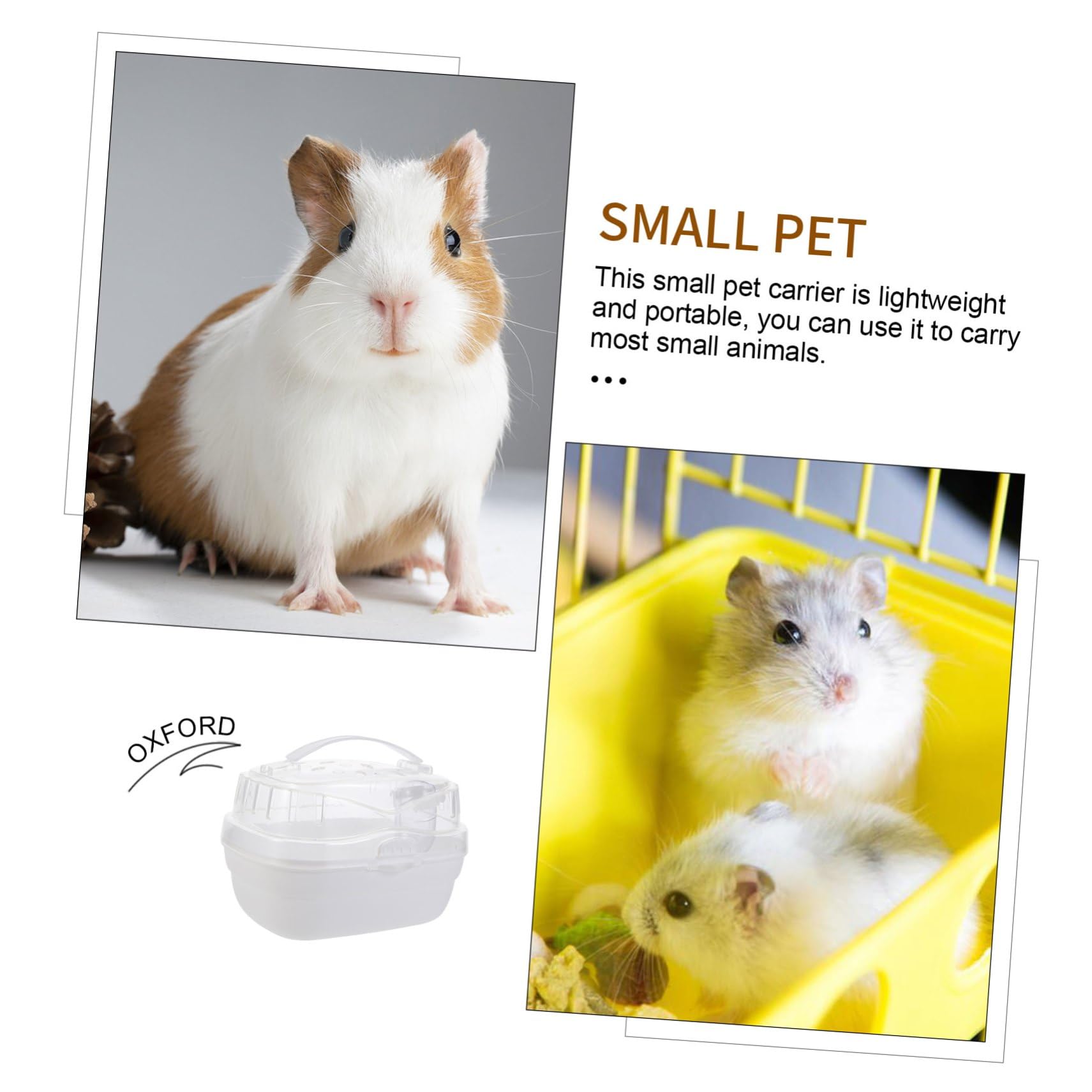 Tragbarer Hamster Reisekäfig als Hamsterbehälter aus Pp, Weiß