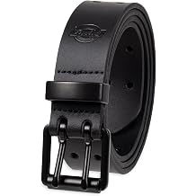 Dickies Mens Double Prong Leather Work Belt Fully Adjustable, Regular & Big and Tall Sizes