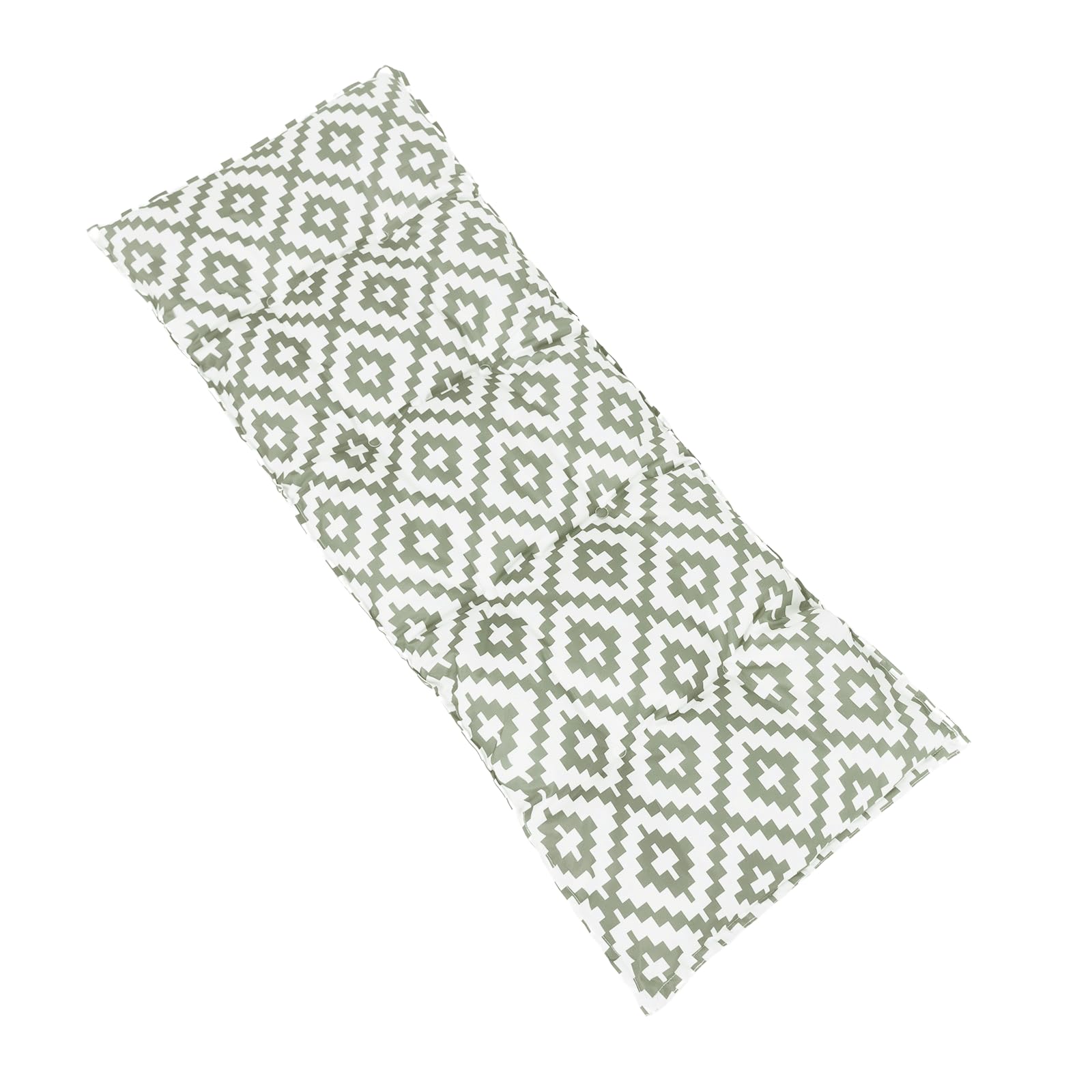 Ohs Sage - Geo 2 Seater Garden Bench Cushion Geometric Print Bench Seat Pad, Super Soft Comfortable Waterproof Outdoor Seat Cushions For Patio Furniture Or Dining, Sage-110X40cm