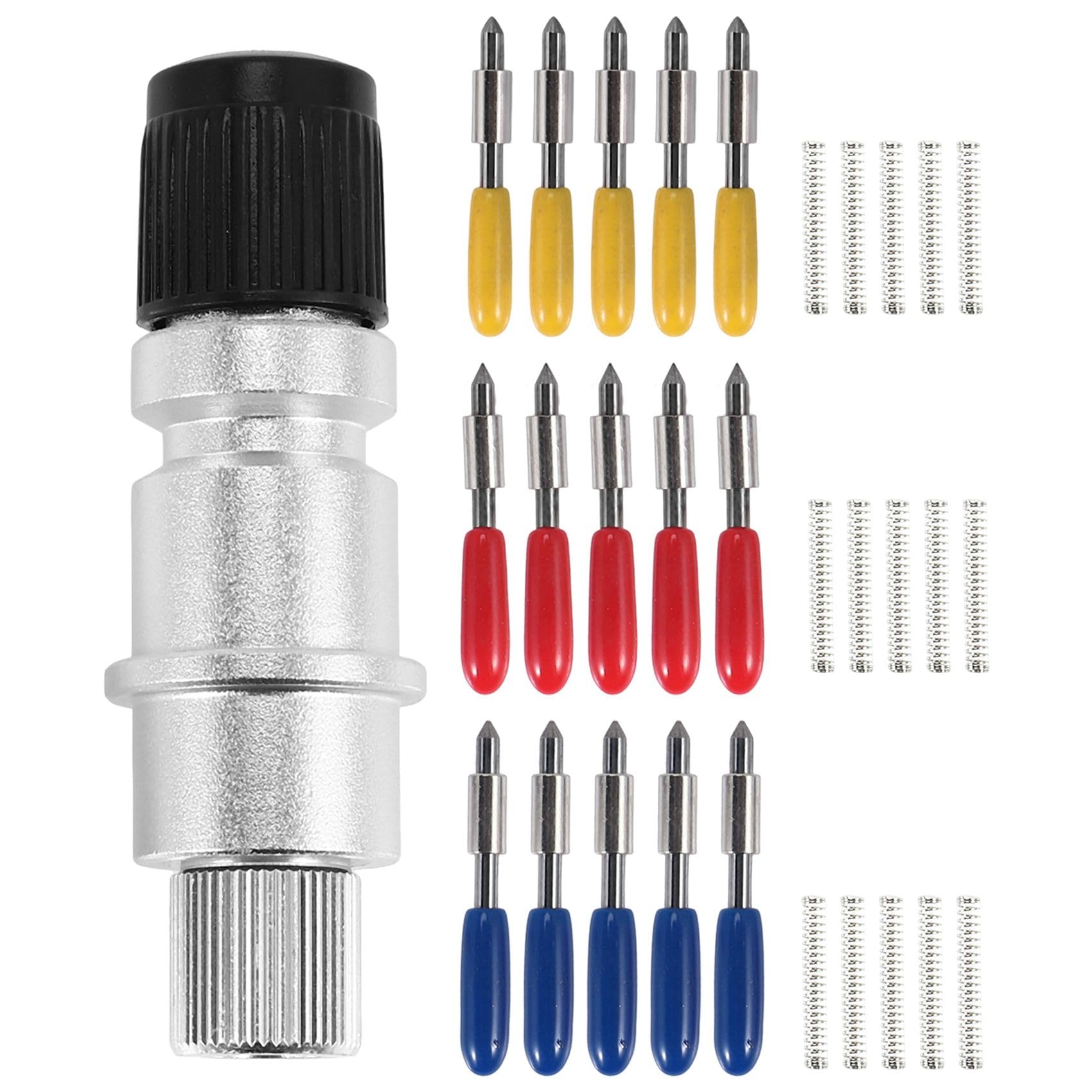 Srutueo 16Pcs 30/45/60 Degree Graphtec Cb15 Cb15U Vinyl Cutter Blade+Graphtec Cb15 Cb15U Blade Holder